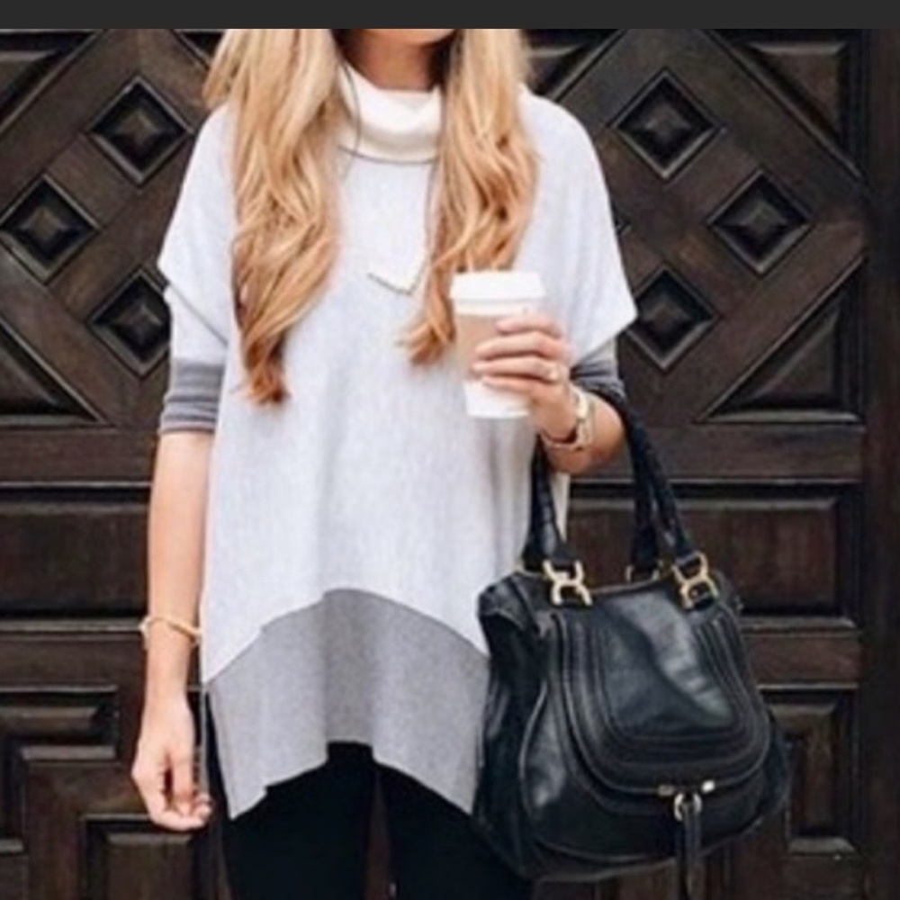 White House Black Market Sweater Women's XL X-Large Dolman Sleeves Colorblock - Picture 1 of 16